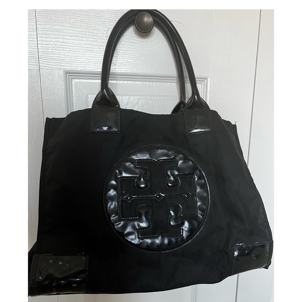 Tory Burch nylon Ella tote - lightly used - some scratching on the bottom